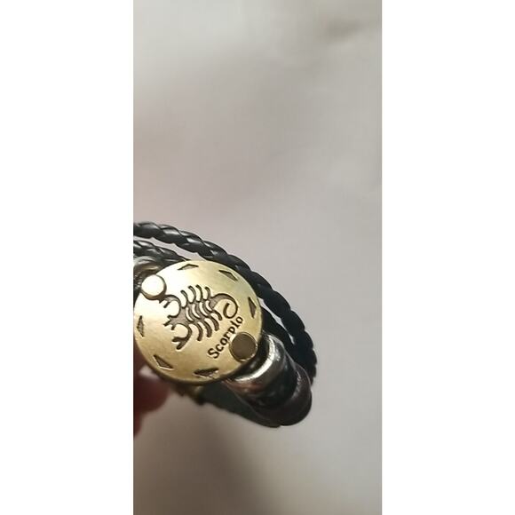 Constellation Sign Scorpio PU Leather Braided Bracelets Gift Women Multicolor - Picture 2 of 10